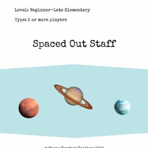 Cover page illustration of spaced out staff game